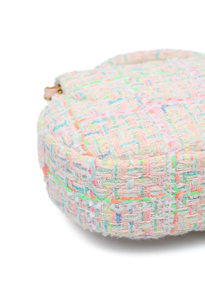 Chanel Neon and Pastel Tweed Two-Way Flap Bag