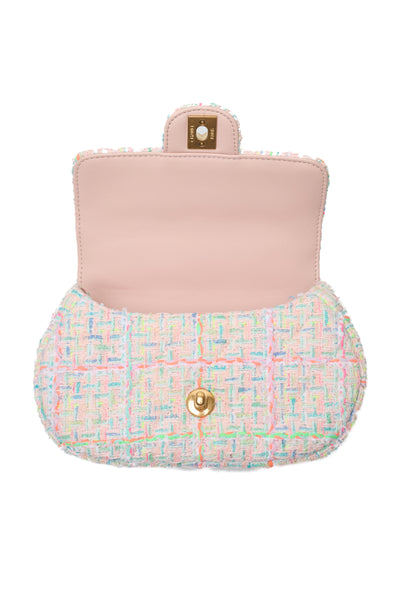 Chanel Neon and Pastel Tweed Two-Way Flap Bag