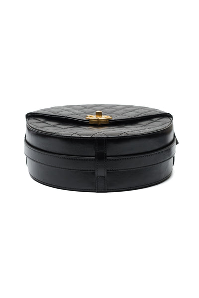Chanel Round Medium Calfskin CC Flap Crossbody Bag