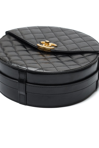 Chanel Round Medium Calfskin CC Flap Crossbody Bag