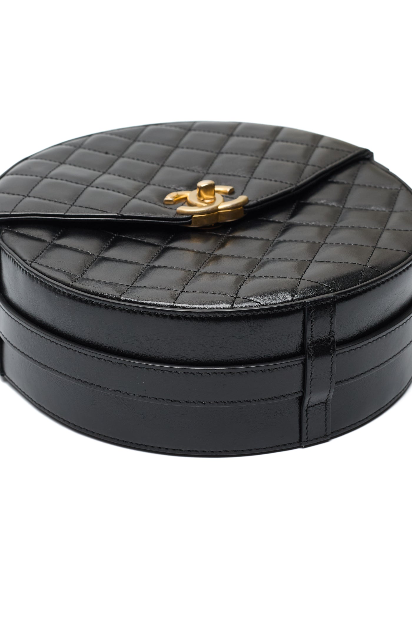 Chanel Round Medium Calfskin CC Flap Crossbody Bag