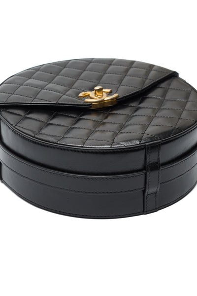 Chanel Round Medium Calfskin CC Flap Crossbody Bag