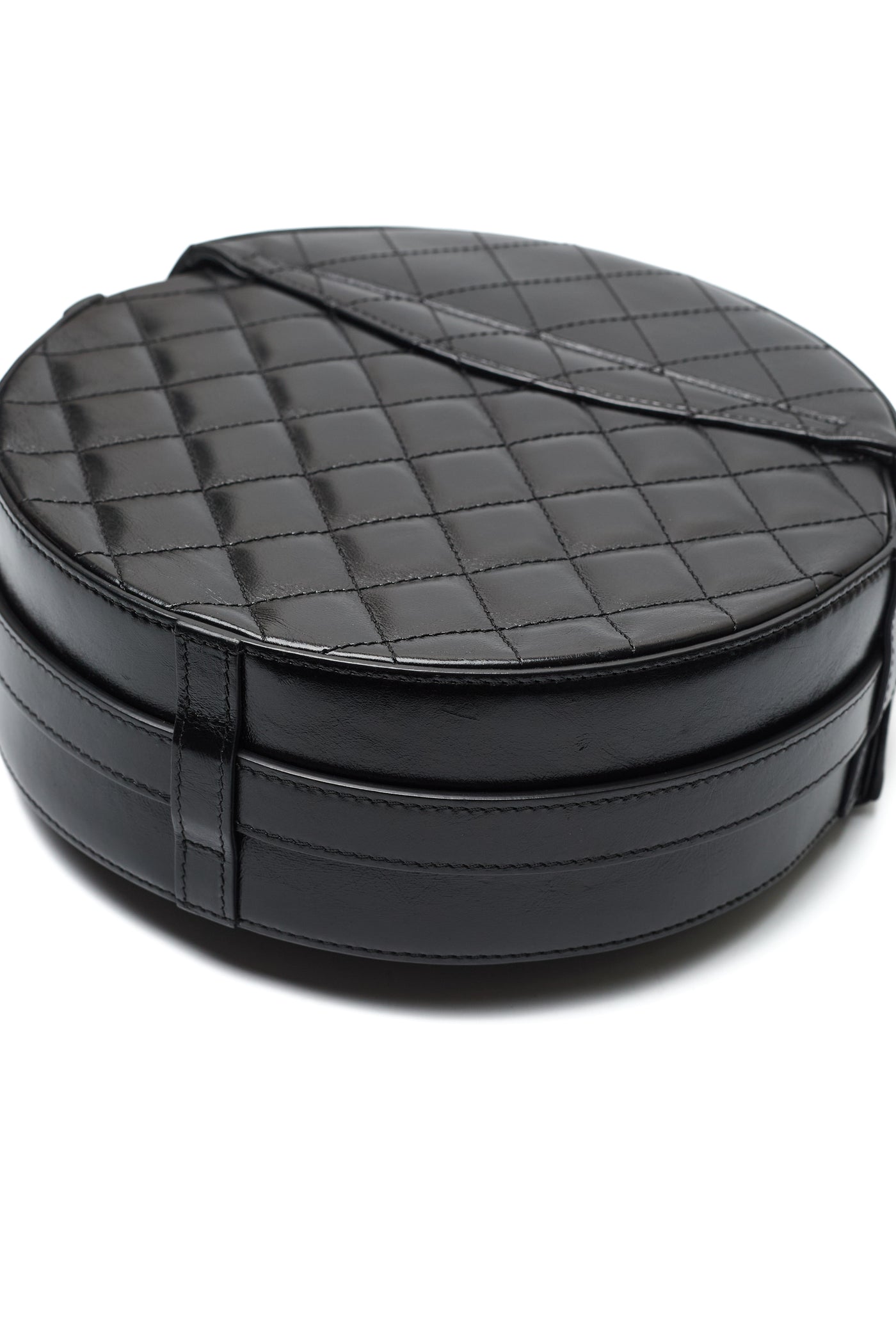 Chanel Round Medium Calfskin CC Flap Crossbody Bag