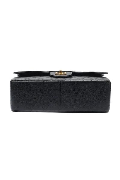 Chanel Black Caviar Jumbo Classic Double Flap