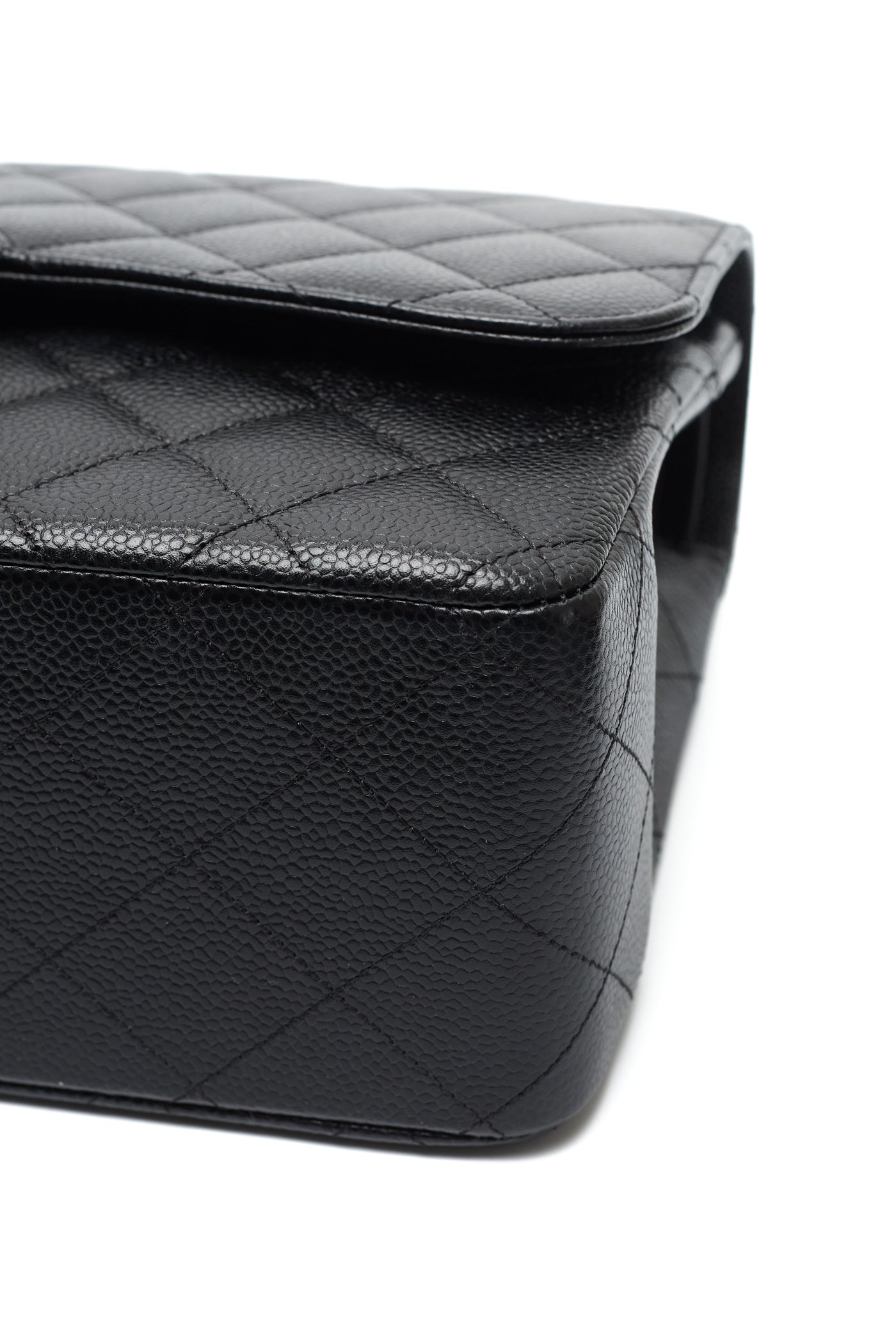 Chanel Black Caviar Jumbo Classic Double Flap
