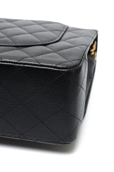 Chanel Black Caviar Jumbo Classic Double Flap