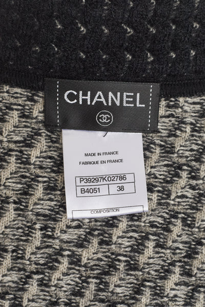 Chanel Cream and Black CC Zip UP