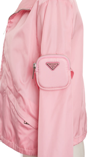 Prada Pink Re-Nylon Utility Zip Up