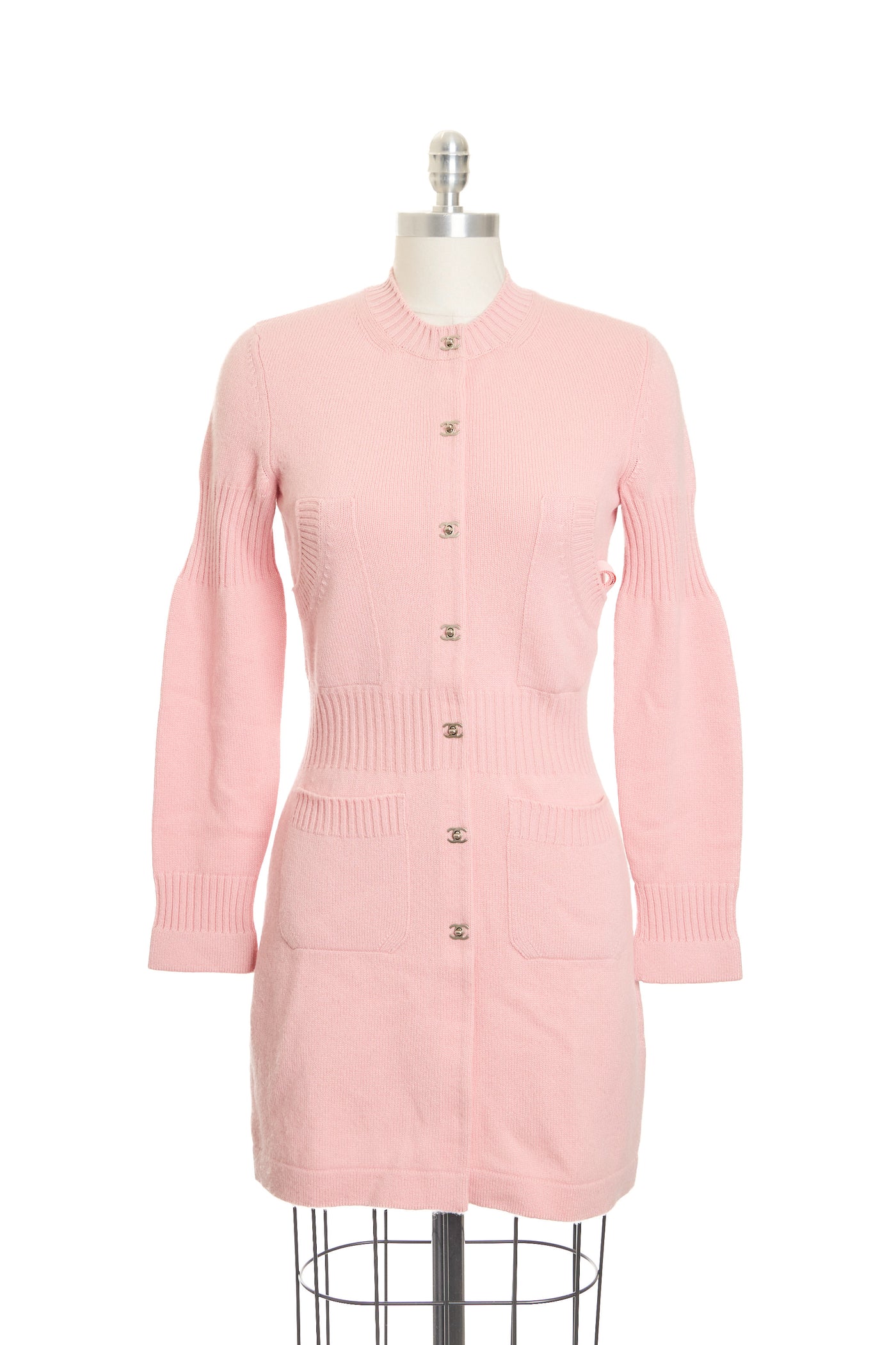 Chanel Pink Cashmere Turnlock Sweater Dress – Anthology of Style Chanel Pink Cashmere Turnlock Sweater Dress – Anthology of Style