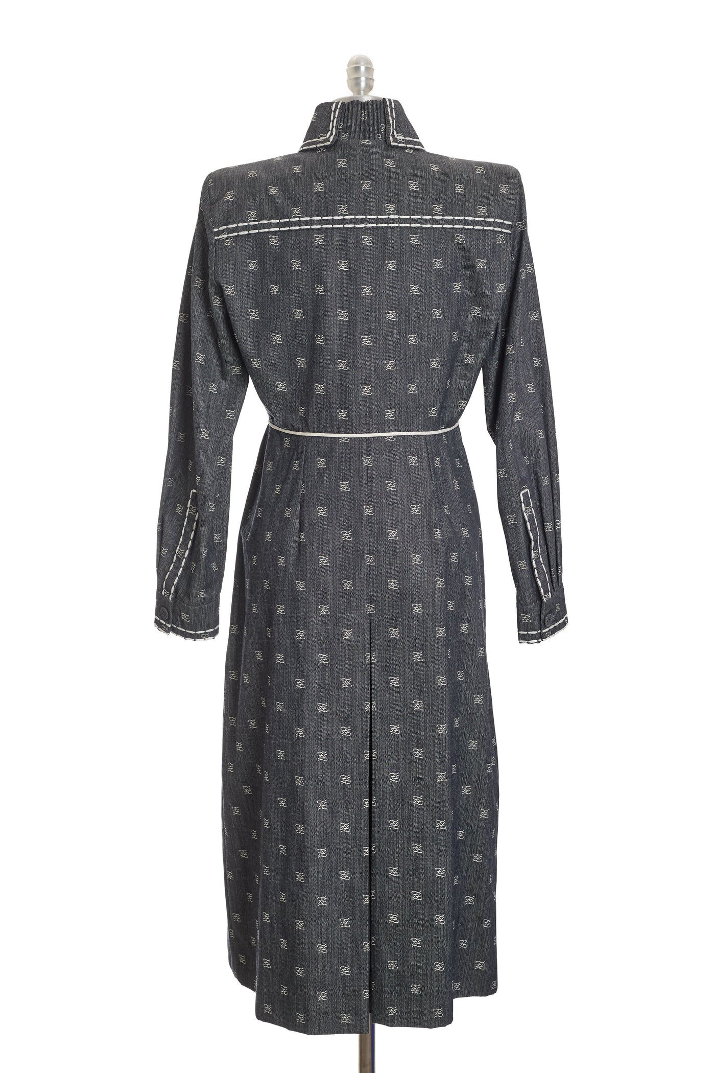 Fendi Denim Monogram Midi Dress