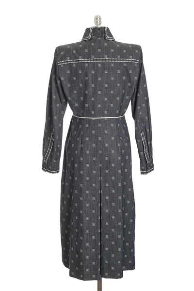 Fendi Denim Monogram Midi Dress