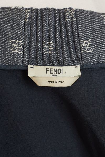 Fendi Denim Monogram Midi Dress