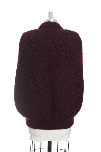 Chanel Purple Cashmere Knit Cape