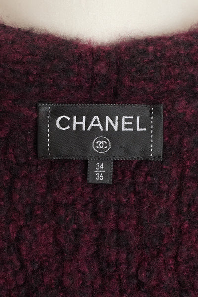 Chanel Purple Cashmere Knit Cape