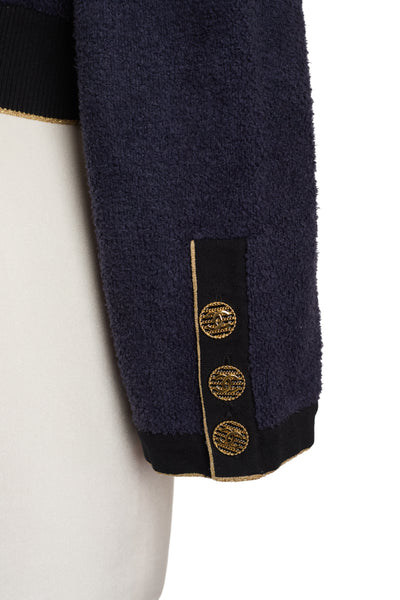 Chanel 2019 Cruise Runway Navy Blue Terry Cardigan