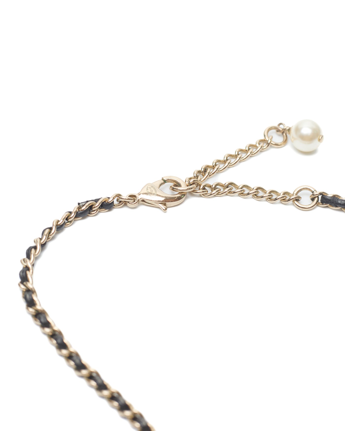 Chanel Faux Pearl and Crystal CC Pendant Necklace