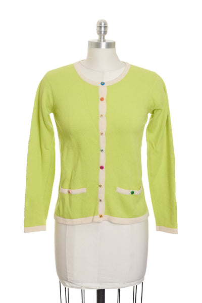 Chanel Vintage 1996 Chartreuse Cashmere Shirt