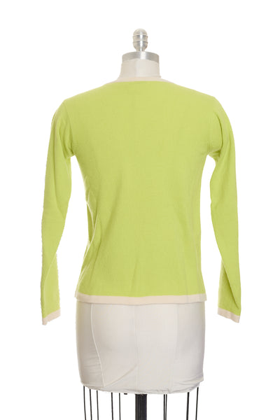 Chanel Vintage 1996 Chartreuse Cashmere Shirt