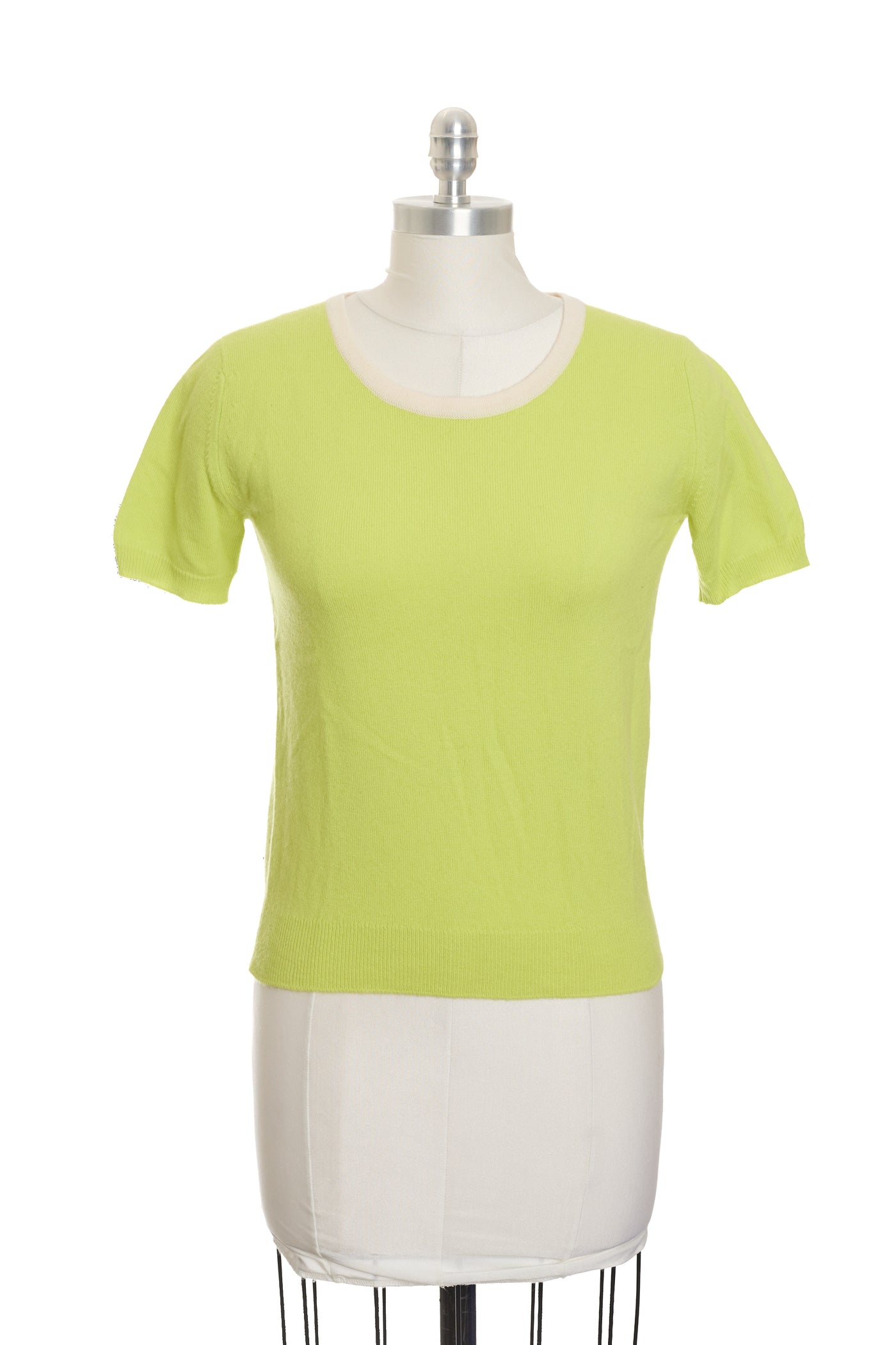 Chanel Vintage 1996 Chartreuse Cashmere Shirt