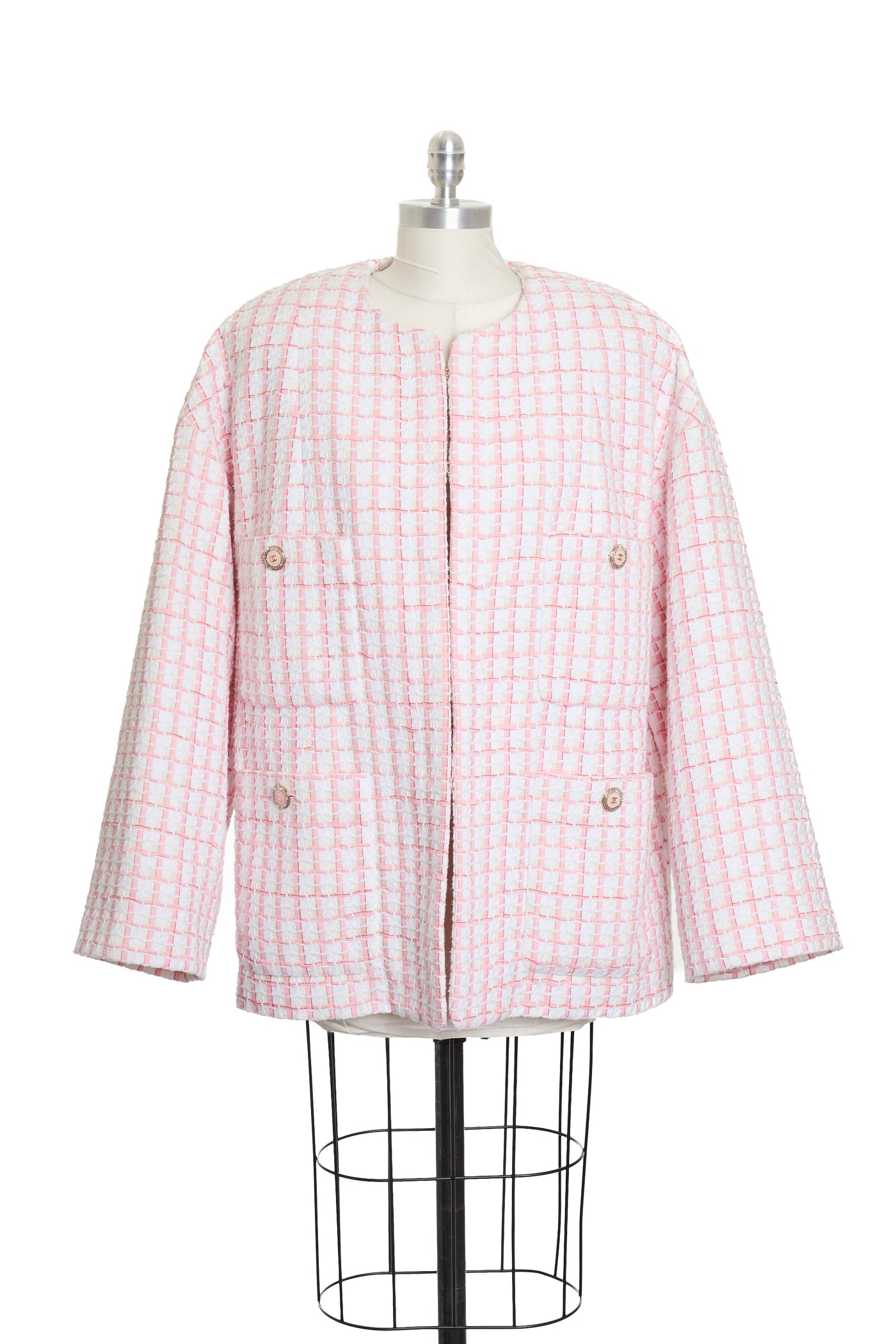 Chanel Pink and Cream Tweed Jacket