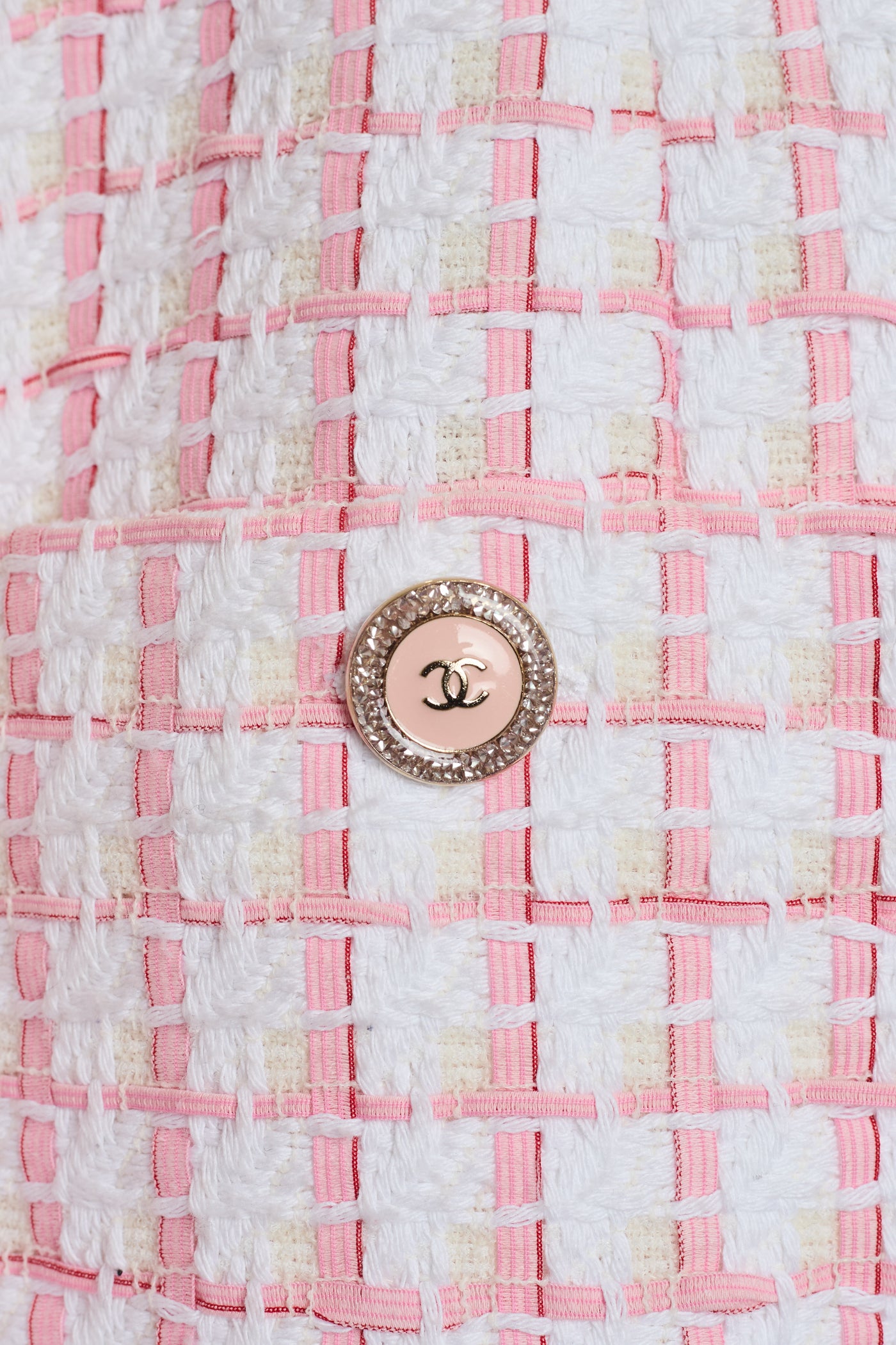 Chanel Pink and Cream Tweed Jacket