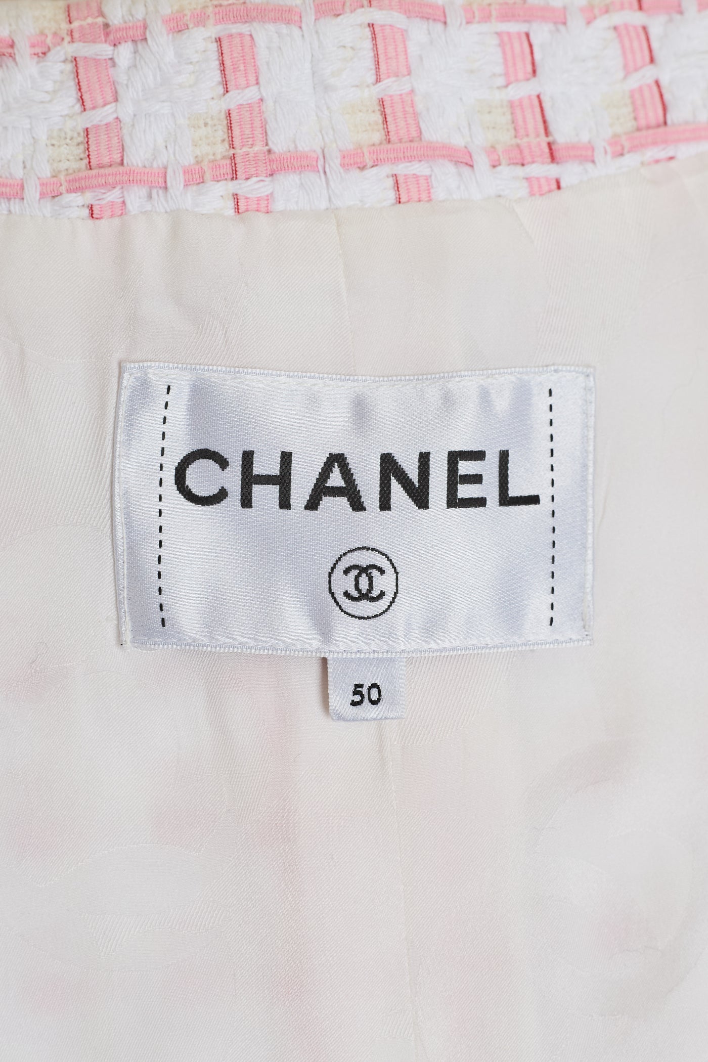 Chanel Pink and Cream Tweed Jacket
