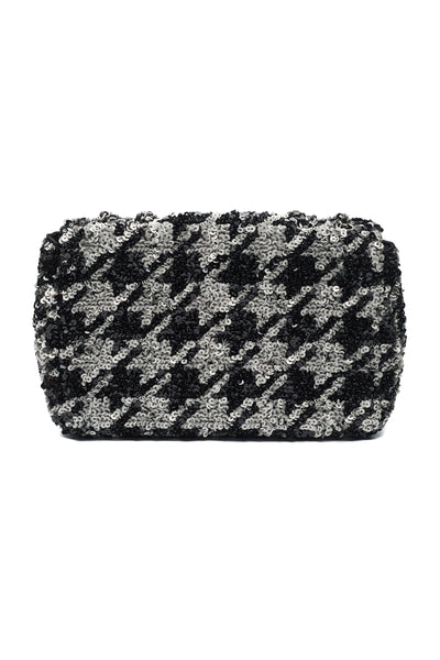 Chanel Houndstooth Sequin Single Flap Bag