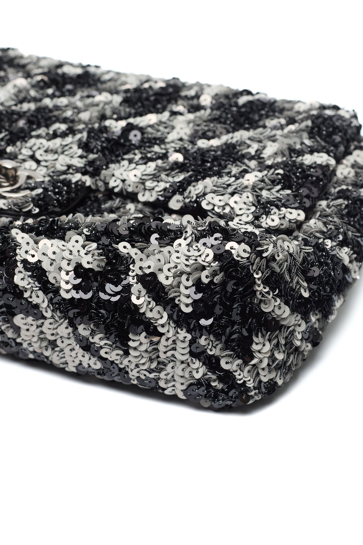 Chanel Houndstooth Sequin Single Flap Bag