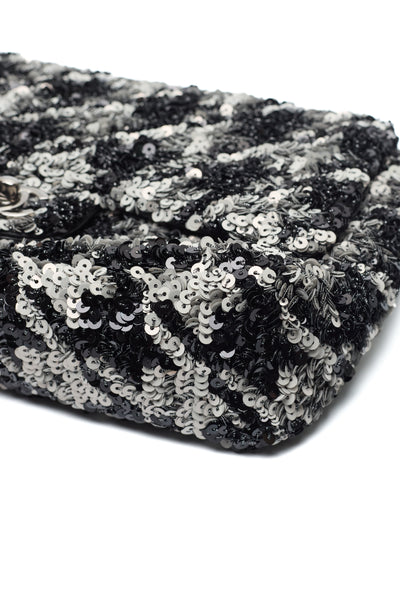 Chanel Houndstooth Sequin Single Flap Bag