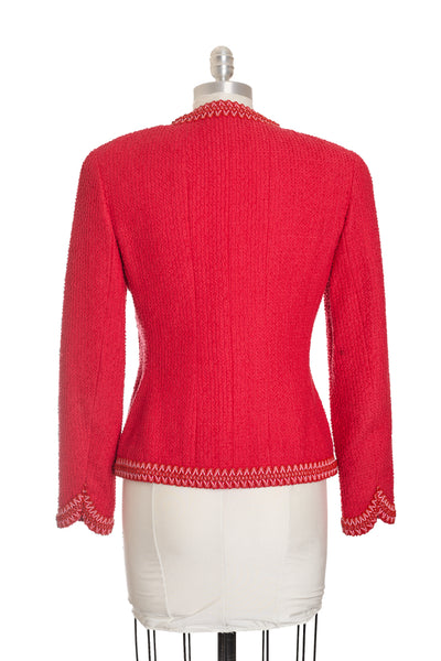Chanel Vintage 1994 Runway Red Tweed Jacket