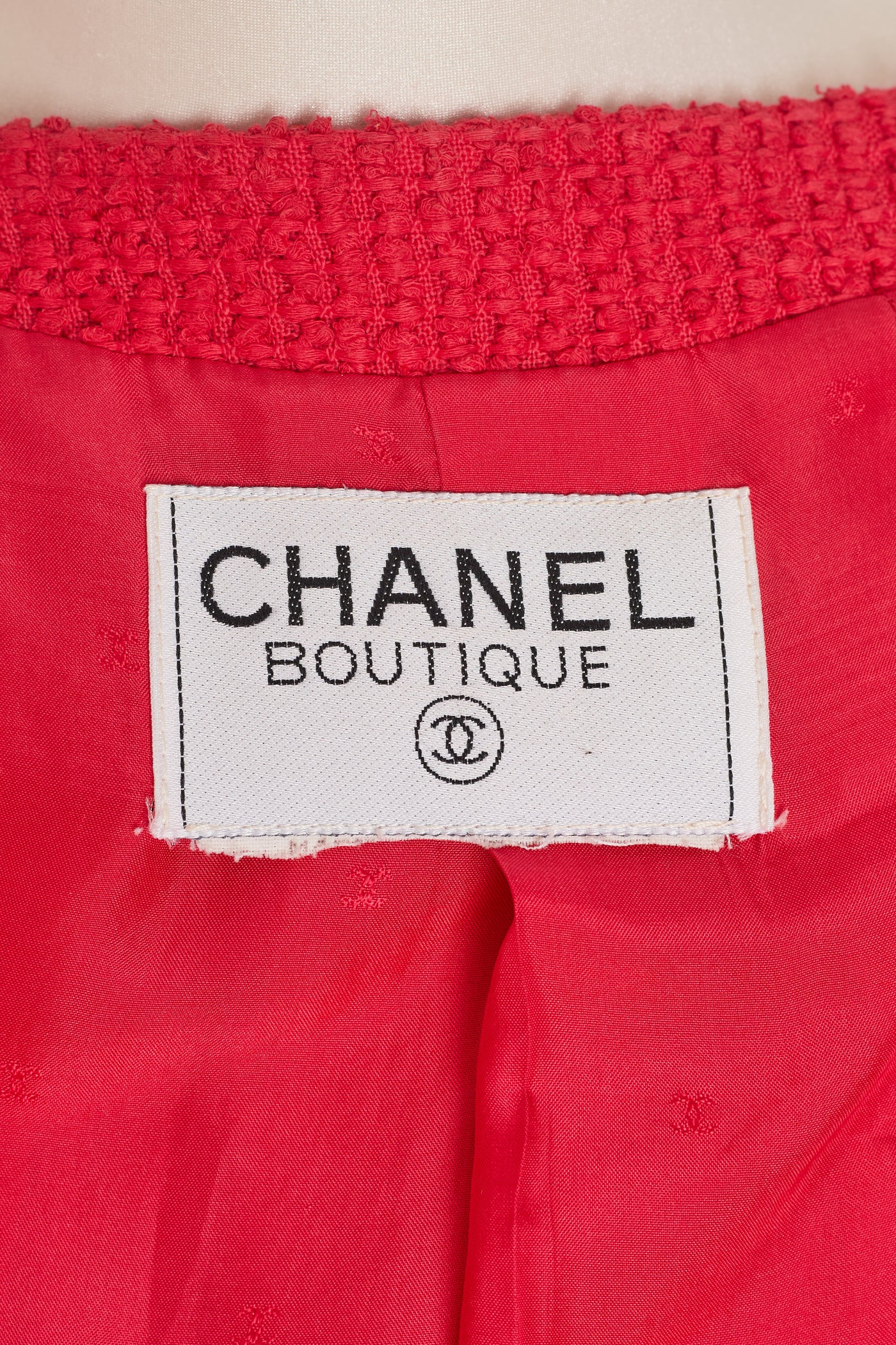 Chanel Vintage 1994 Runway Red Tweed Jacket