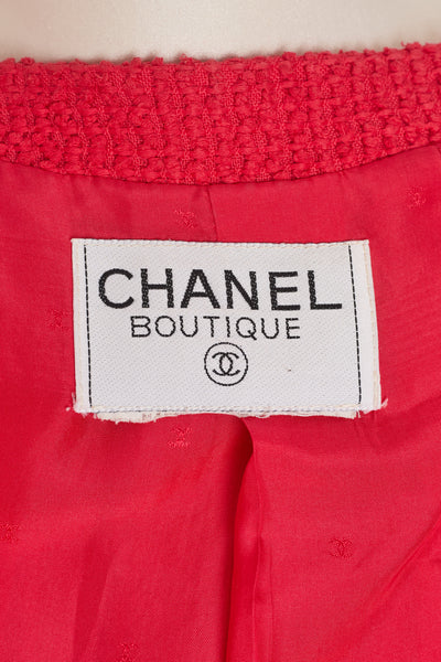 Chanel Vintage 1994 Runway Red Tweed Jacket