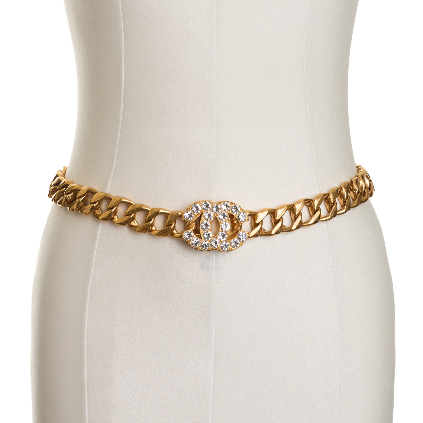 Chanel Vintage 1995 SS Crystal CC Chain Belt 75