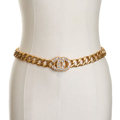 Chanel Vintage 1995 SS Crystal CC Chain Belt 75