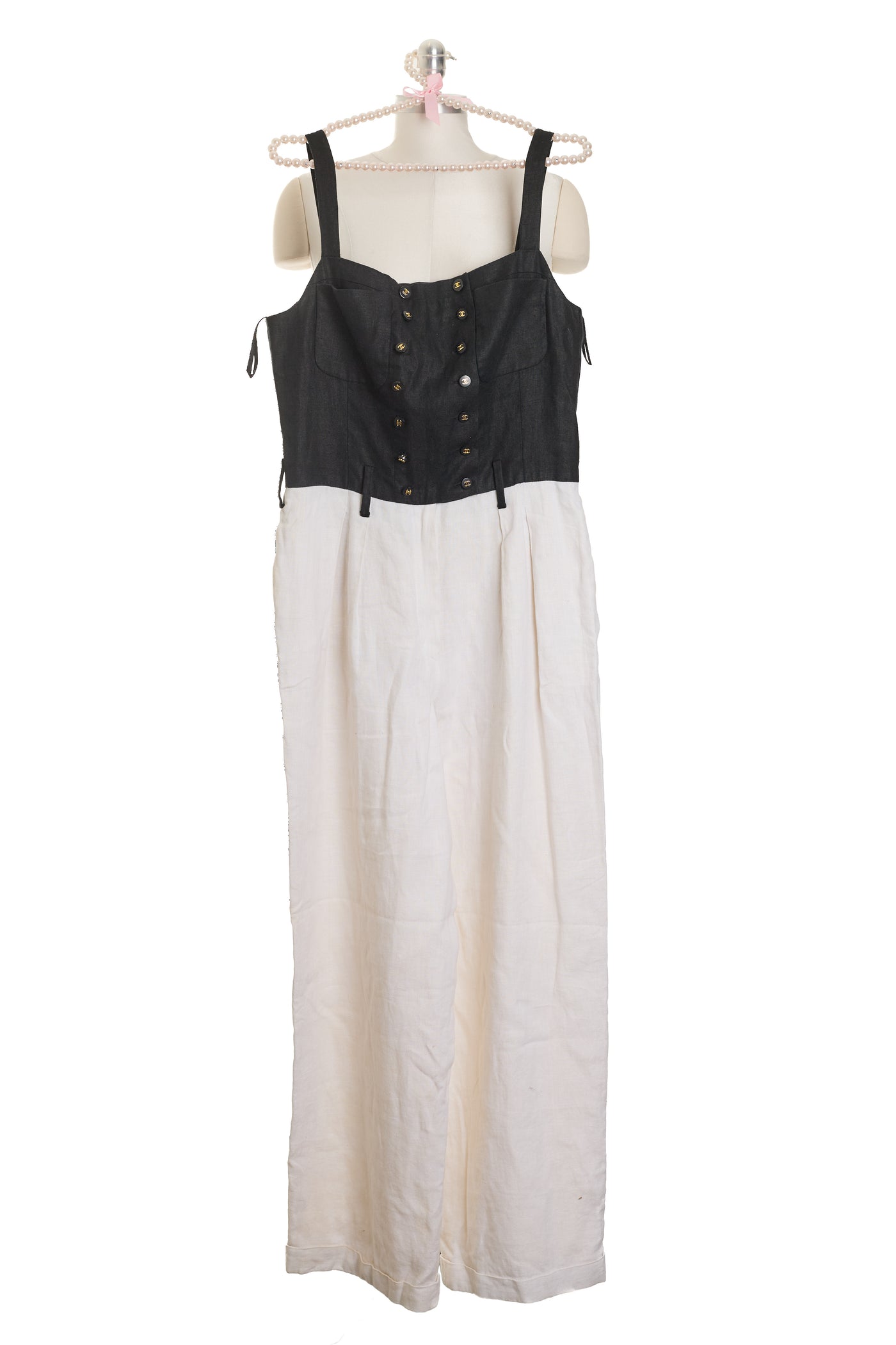 Chanel Rare Vintage 1995 SS Runway Linen Jumpsuit