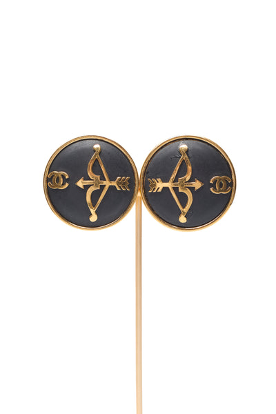 Chanel Vintage CC Bow Earrings