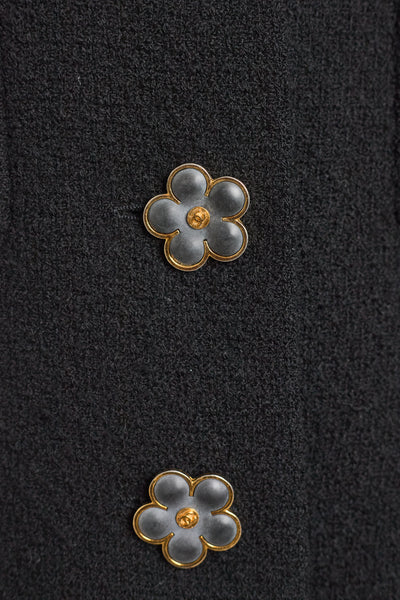 Chanel Vintage Black Ribbon Tweed jacket