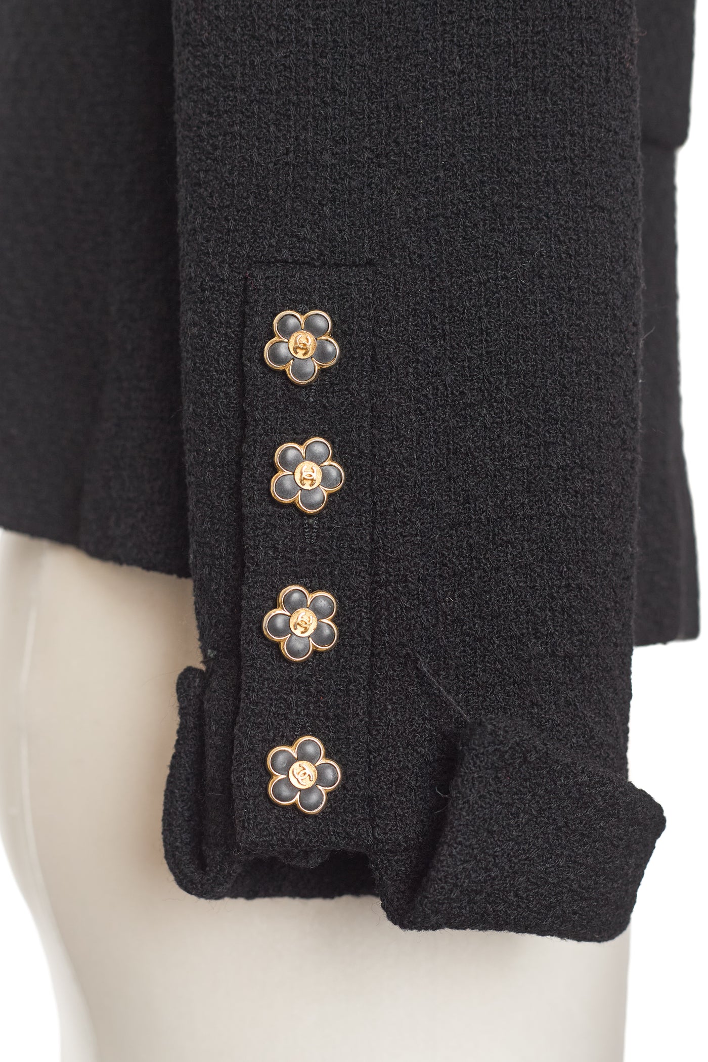 Chanel Vintage Black Ribbon Tweed jacket