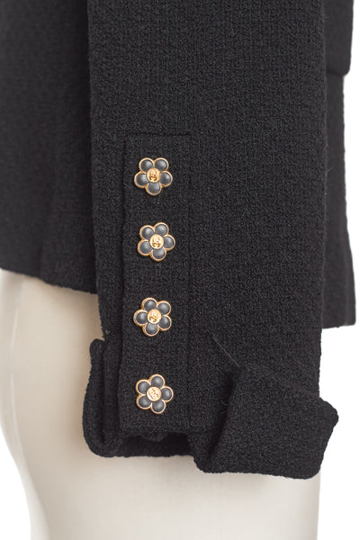 Chanel Vintage Black Ribbon Tweed jacket