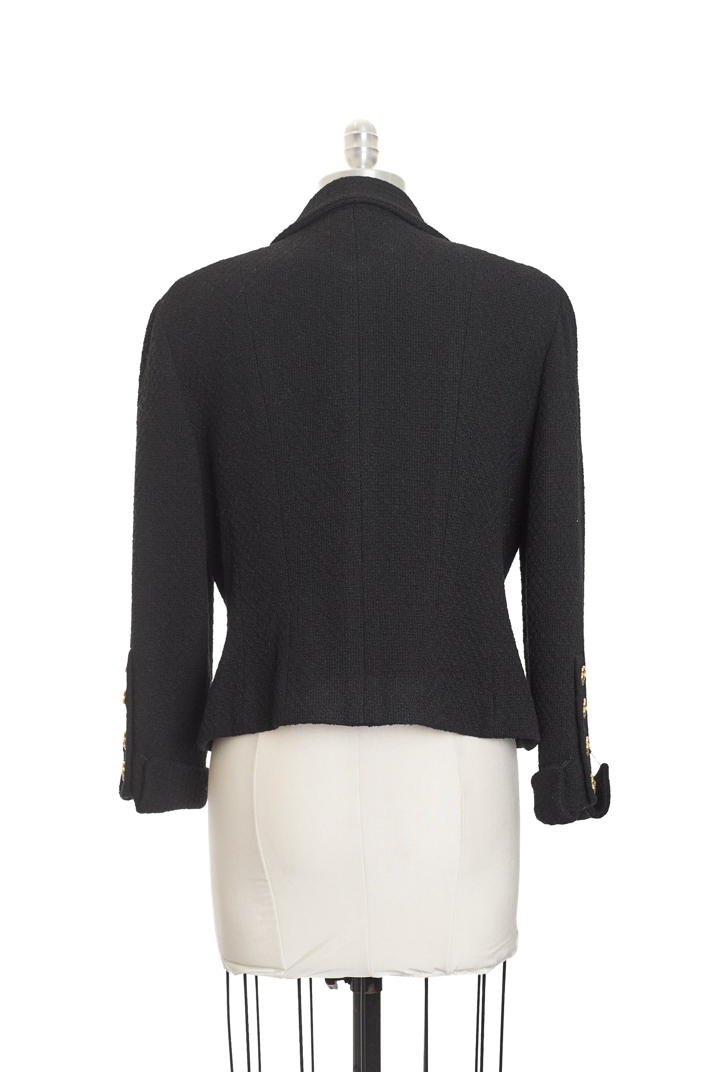 Chanel Vintage Black Ribbon Tweed jacket