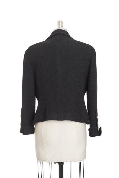 Chanel Vintage Black Ribbon Tweed jacket