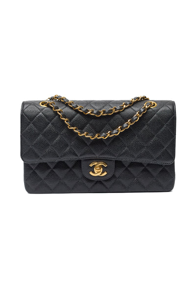 Chanel Vintage Black Caviar Medium Classic Double Flap