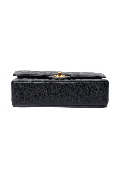 Chanel Vintage Black Caviar Medium Classic Double Flap
