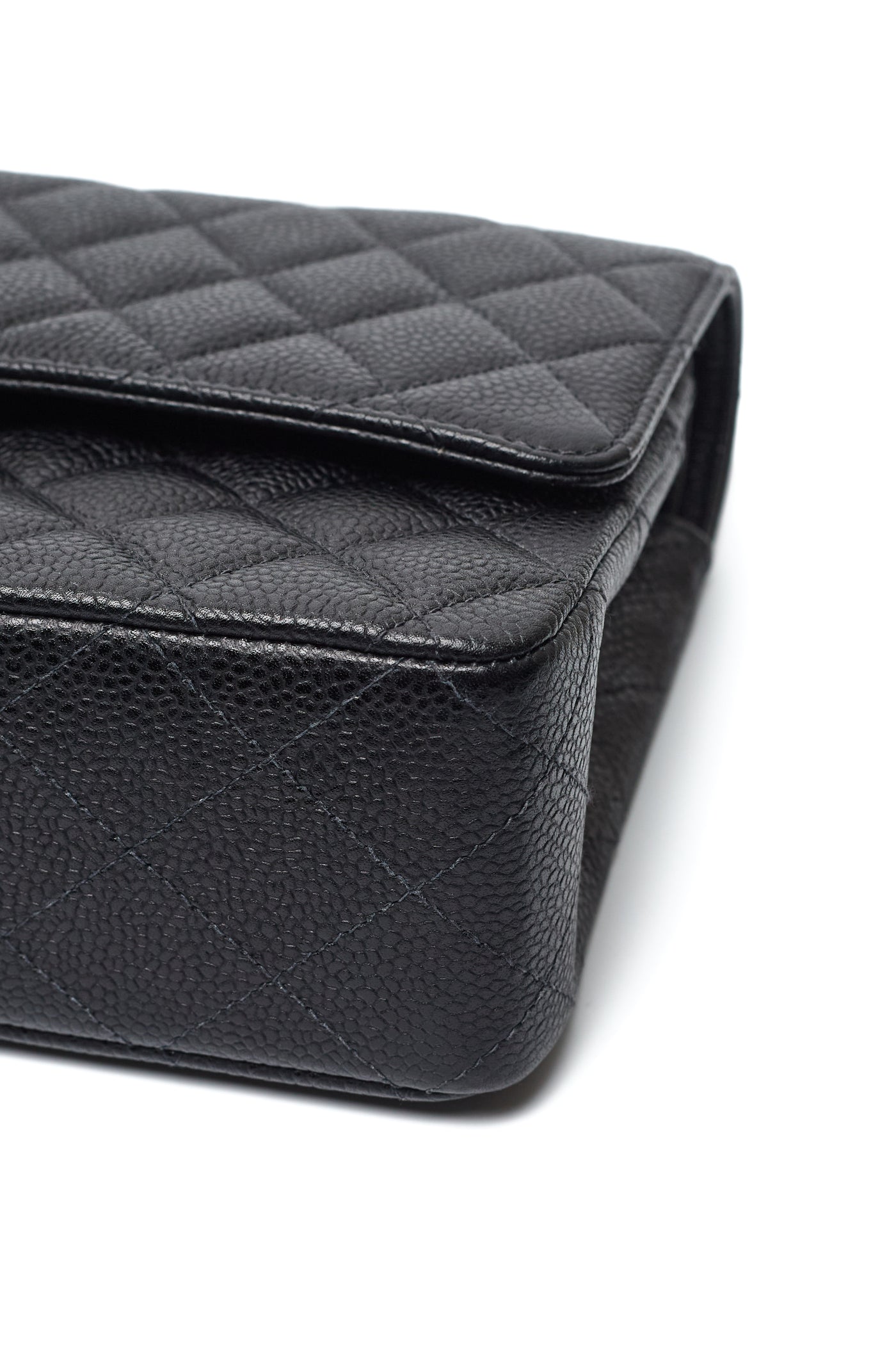 Chanel Vintage Black Caviar Medium Classic Double Flap