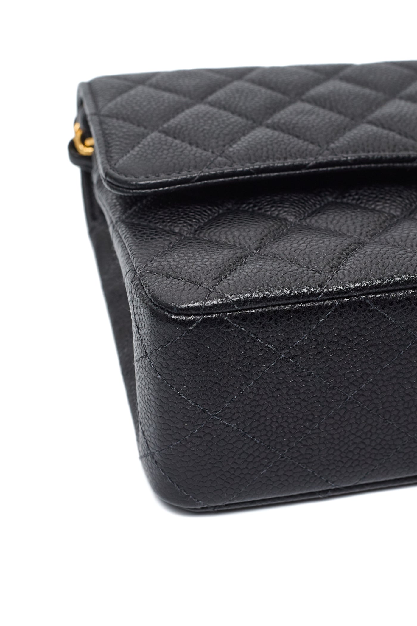 Chanel Vintage Black Caviar Medium Classic Double Flap