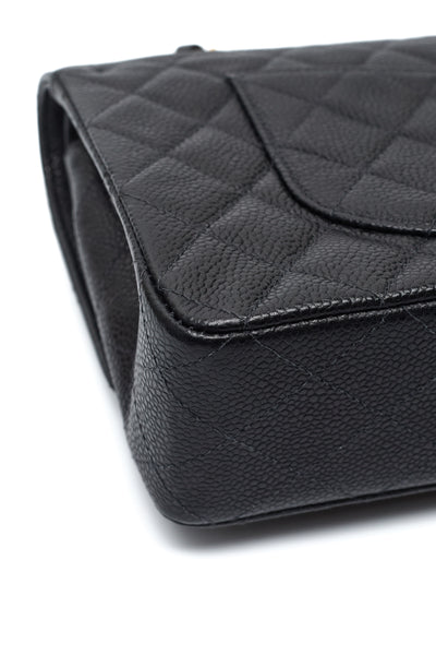 Chanel Vintage Black Caviar Medium Classic Double Flap