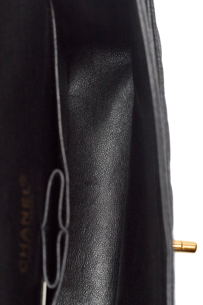 Chanel Vintage Black Caviar Medium Classic Double Flap