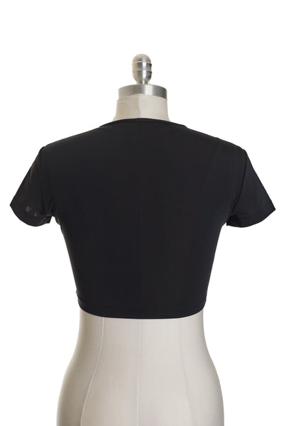 Chanel Vintage 1995 SS Runway Black CC Crop Top