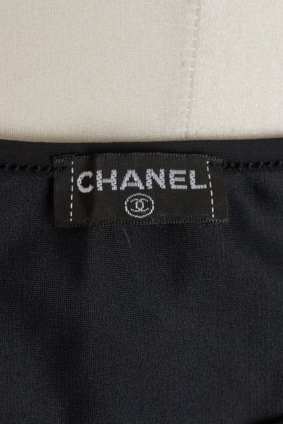 Chanel Vintage 1995 SS Runway Black CC Crop Top