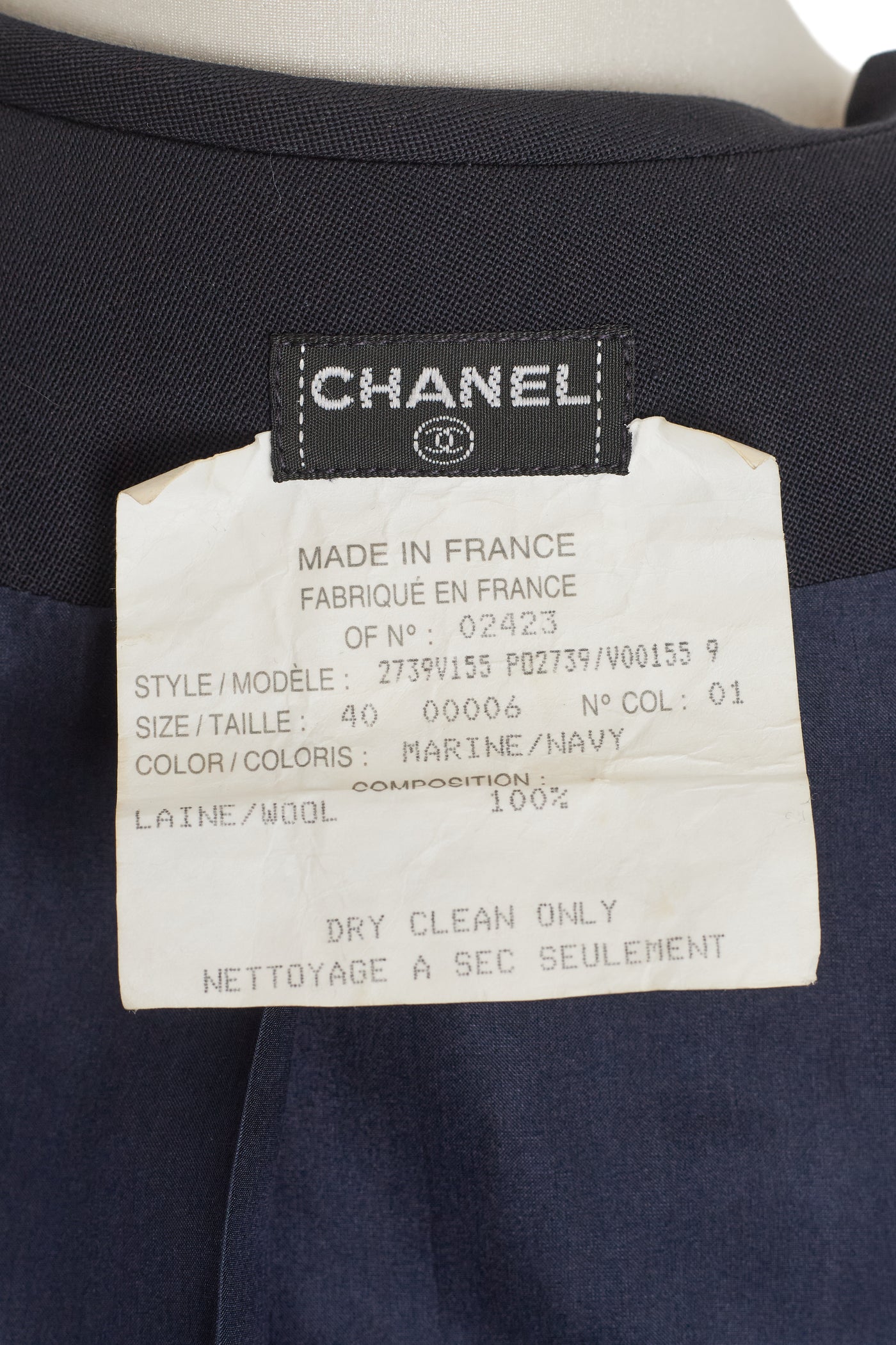 Chanel Vintage Navy Blazer